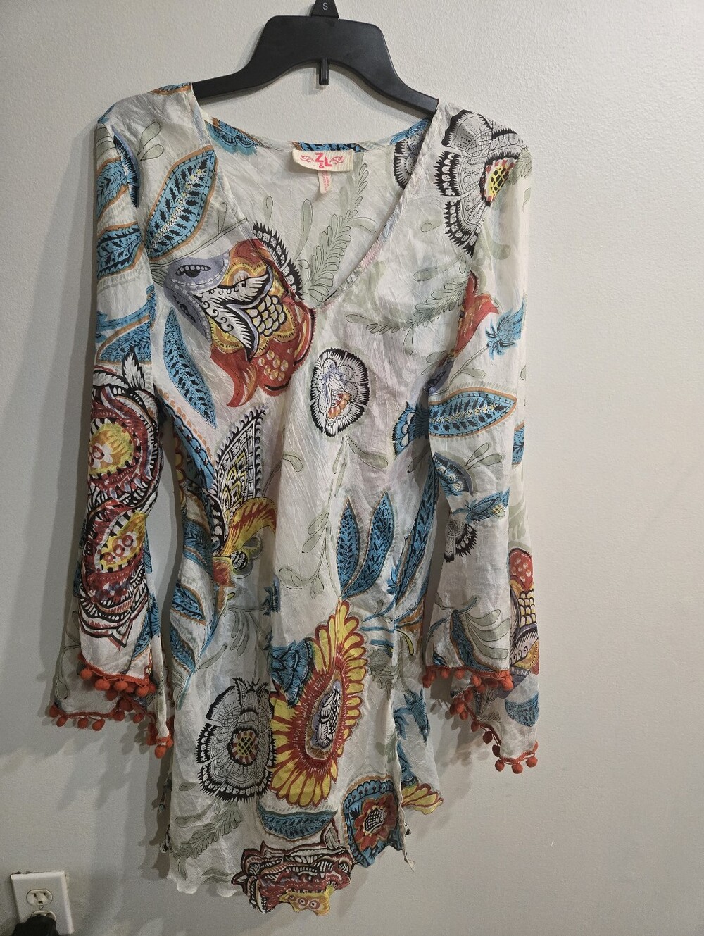 Light Floral Blue Paisley Women’s Swim Coverup